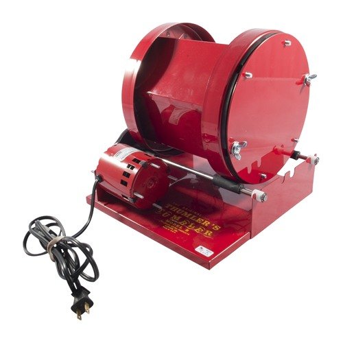 Thumler's Model B Tumbler cleans up to 15 lbs of brass quickly with a quiet, durable design and overload protection, perfect for reloaders and gunsmiths.