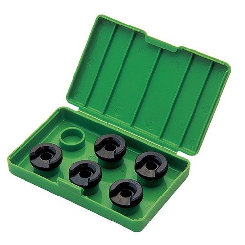 Redding's #35 Competition Shellholder Set offers five adjustable thicknesses (+.002