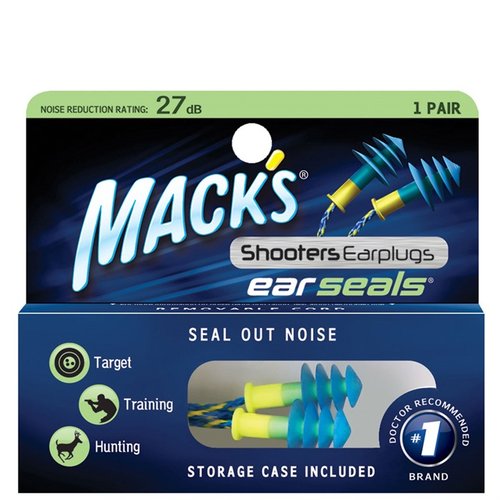 MACK'S EAR PLUGS offer 27dB protection, are soft and flexible, reusable, washable, and can be used with earmuffs for enhanced hearing protection.