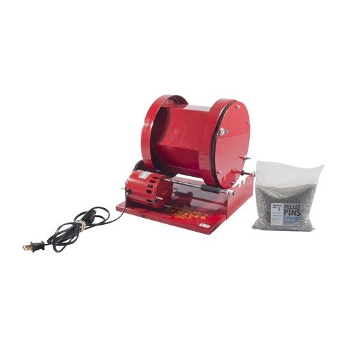 Sinclair's Stainless Steel Tumbling Kit cleans up to 2 lbs of brass in 3-4 hours, ensuring a spotless finish, even in primer pockets, with wet tumbling.