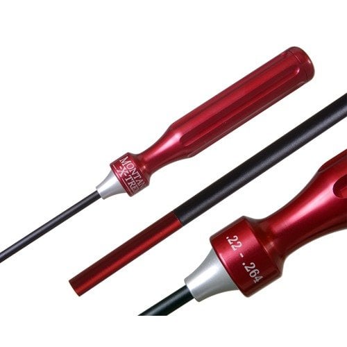 One-piece coated cleaning rods ensure no bending, feature a slim aluminum handle for control, and protect your rifle's bore with a nonembedding coating.