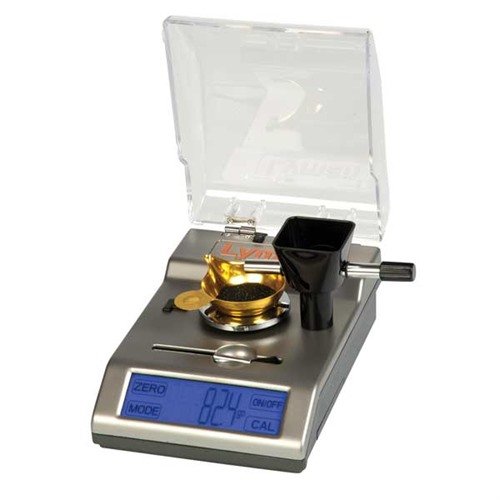 Accu-Touch 2000 Scale offers +/- .10 grain accuracy for charges up to 2,000 grains, with a user-friendly touch screen and versatile powder trickler for precise measurements.