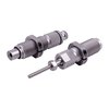 Hornady Custom Grade 2-Die set ensures precise reloading with easy adjustments, superior alignment, and a lifetime guarantee against breakage, including a sizing and seating die.