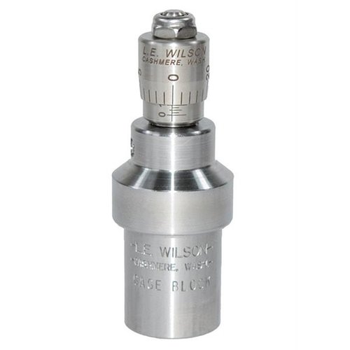 S přesným CASE GAGE DEPTH MICROMETER od L.E. WILSON snadno změříte headspace vašich nábojnic před a po lisování, s graduacemi .001 a univerzálním použitím.