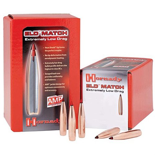 Hornady ELD® Match 30 Caliber bullets offer superior accuracy, reliable expansion, and deep penetration, making them ideal for long-range shooting and large game.