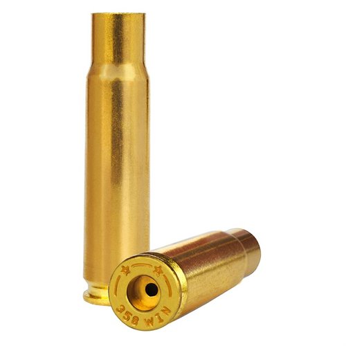 .358 Winchester brass by Starline offers reloadable cases in packs of 100, ensuring consistent performance for your AR-10 and more power than .308 Winchester.
