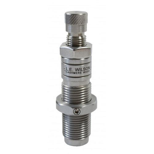 L.E. Wilson Bushing Full Length Die offers adjustable neck tension, high-quality heat-treated steel, and interchangeable bushings for precise sizing.