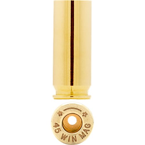 Starline 45 Winchester Magnum Brass offers unmatched quality and durability, perfect for high-performance firearms, with 100 cases per bag for convenience.