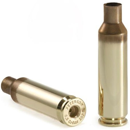 6.5 Creedmoor brass from Peterson Cartridge offers precision for long-range shooting, light recoil, and options for large or small primer pockets in every box.