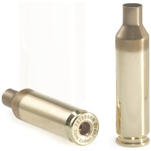 6MM Creedmoor brass from Peterson Cartridge offers lower recoil, improved powder ignition with small primer pockets, and is available in 50 or 500 count.