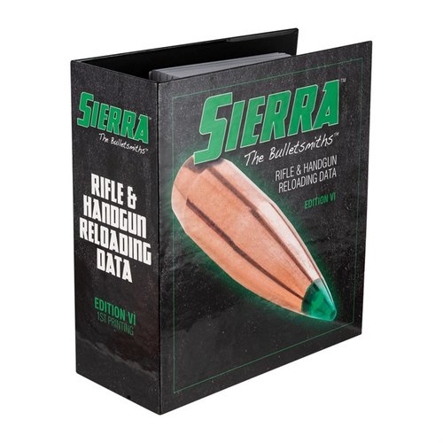 Discover the latest reloading data, cartridge history, and essential firearm-care tips in the 6th Edition Rifle & Handgun Reloading Manual by Sierra Bullets.