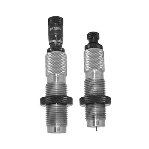 PREMIUM Full Length Die Set for 6.5 PRC features a Carbide Size Button for precision sizing and a Bullet Seating Micrometer for accurate bullet seating.