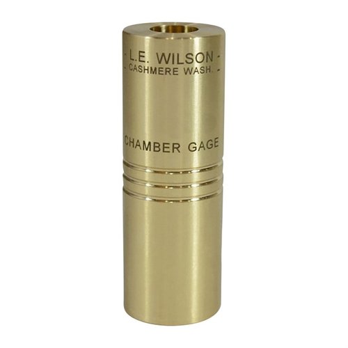 Check your reloads against SAAMI minimum chamber dimensions with the L.E. Wilson Brass Minimum Dimension Chamber Gage for precise and safe ammunition.