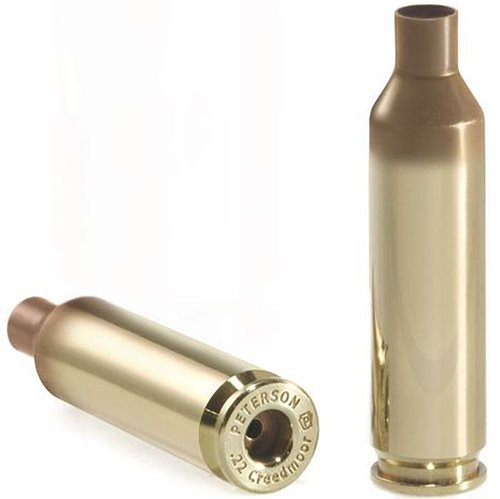 .22 Creedmoor brass offers low recoil, high accuracy up to 800 yards, improved head hardness, and ideal neck wall thickness for optimal performance.