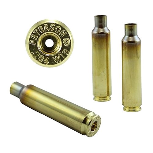 .284 Winchester Brass from Peterson Cartridge offers high-quality precision for long-range shooting, making it a top choice for competitive shooters.