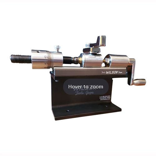 L.E. Wilson Case Trimmer Kit offers precision trimming for .17 - .45 caliber cases with a durable stainless finish and micrometer adjustment, made in the U.S.A.