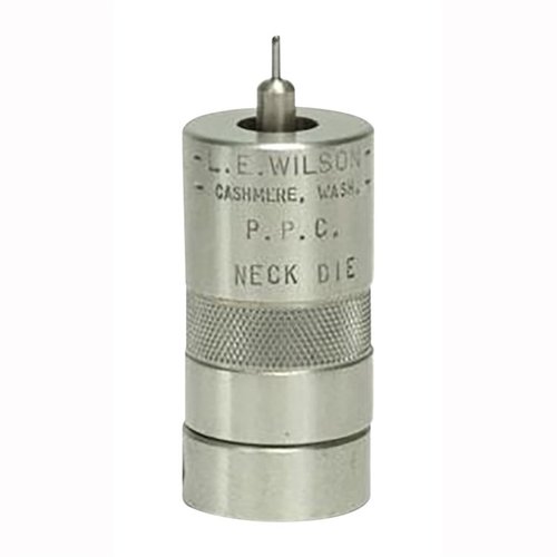 L.E. WILSON's Stainless Neck Sizing Die allows precise neck sizing control with interchangeable bushings, enhancing concentricity and extending brass life.