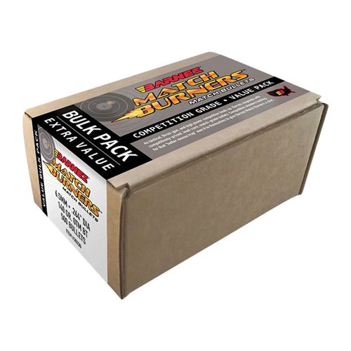 Barnes Match Burner 6.5mm bullets offer unmatched accuracy and affordability, perfect for competitive shooting, reloading, and everyday plinking.