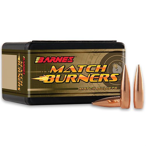 Barnes Match Burner 6.5mm bullets offer unmatched accuracy and affordability, ideal for competitive shooting, benchrest, and everyday plinking.