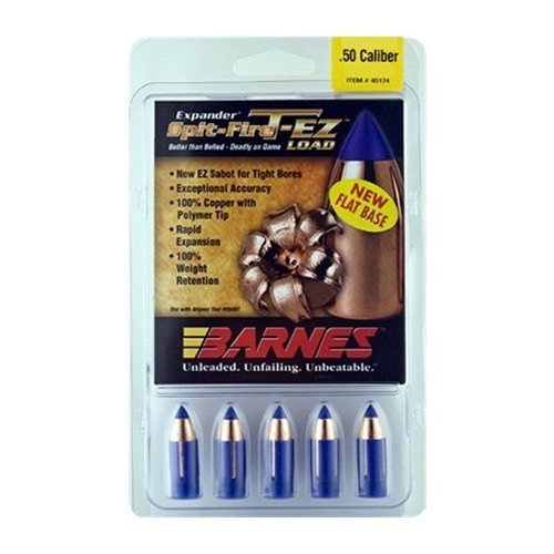 BARNES Spit-Fire T-EZ 50 cal bullets offer easy loading, match-grade accuracy, and exceptional expansion with 100% copper construction for superior long-range performance.