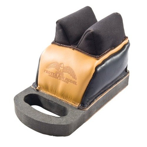 Deluxe Protektor Rear Bag offers stability with a thick bottom, built-in handle, and midsize ears for optimal stock support in F-class and field shooting.