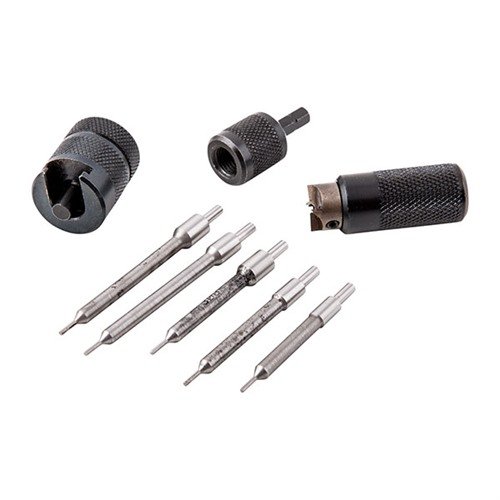 E-ZEE TRIMMER by Lyman offers precise case trimming by hand or power, with adapters for various calibers, ensuring quick and efficient reloads.