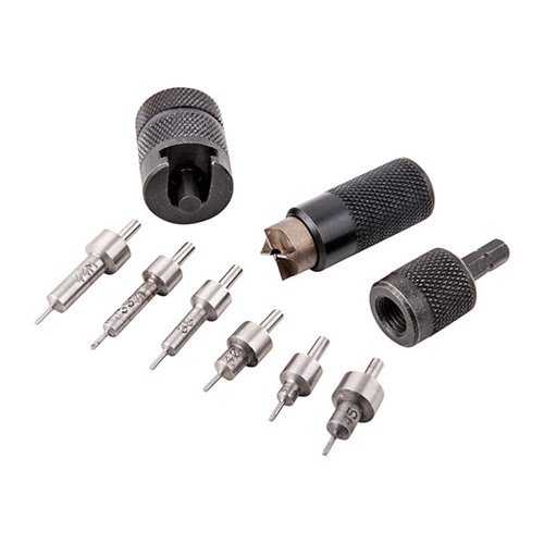 E-ZEE TRIMMER offers precise case trimming by hand or power, includes multiple caliber pilots, and assembles in seconds for efficient reloading.