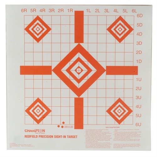 REDFIELD SIGHT-IN TARGETS make sighting-in scopes easier with bold 90° lines, a 1