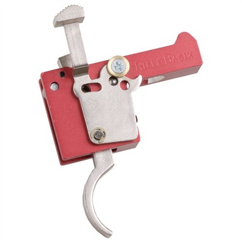 RIFLE BASIX WTHBY-V Trigger offers easy installation, a light adjustable pull weight, and durable CNC machined aluminum housing for enhanced accuracy.