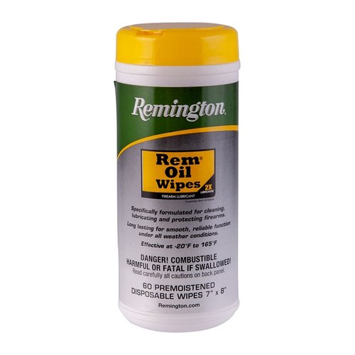 REM OIL WIPES penetrate metal pores, reduce wear, and provide rust protection. Ideal for quick clean-up after a day in the field or at the range.