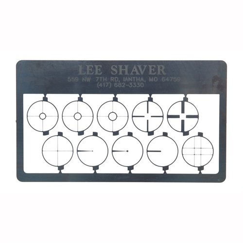 POST & APERTURE CARD by LEE SHAVER features thinner crosshairs and posts for silhouette shooters, ensuring visibility for distant targets like 500 meter rams.