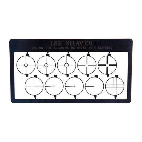 POST & APERTURE CARD from LEE SHAVER enhances silhouette shooting with thinner, versatile crosshairs and posts, ensuring clear visibility of targets at distance.