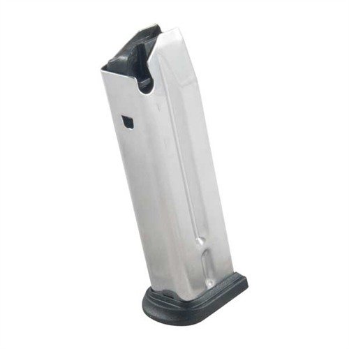 XD 9MM MAGAZINES by Springfield Armory ensure reliable feeding with a polished stainless steel body, easy-to-clean polymer base pad, and quick round count.
