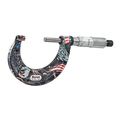 Starrett American Pride Micrometers offer high-precision measurements to 0.0001 inches, durable construction, and smooth operation, perfect for gunsmithing.