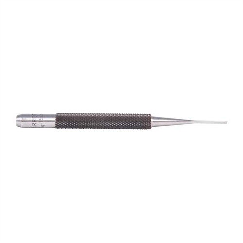 Starrett Pin Punch Set features precision-ground tool steel, ergonomic knurled grips, and clear size markings, ensuring durability and accuracy for gunsmithing tasks.