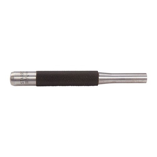 Starrett Pin Punch Set features precision-ground tool steel, ergonomic knurled grips, and clear size markings for accurate and comfortable pin removal.