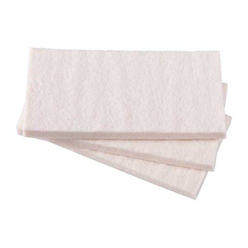 SHEET FELT PADS offer three densities for versatile polishing on wood or metal: soft for tight curves, medium for gradual curves, and hard for flat surfaces.