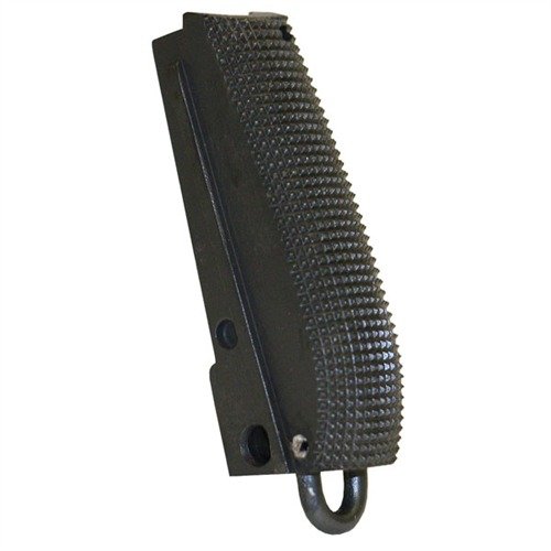 Získejte maximální bezpečnost se lanyard loop mainspring housing od SMITH & ALEXANDER, ideální pro taktické situace a reenactmenty, s 20 LPI checkering pro lepší úchop.