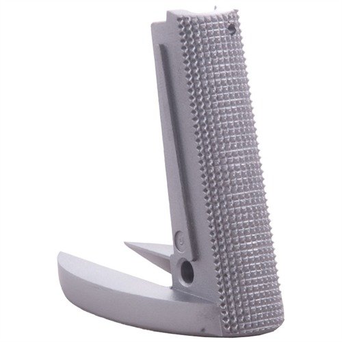 Upgrade your 1911 with this extra-wide mainspring housing and magwell for faster reloads, enhanced grip, and improved recoil control.