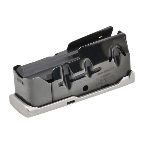 SAVAGE ARMS 116C Magazine offers reliable performance and durability, fitting 7mm Rem Mag and 338 Win Mag, crafted from stainless steel for long-lasting use.