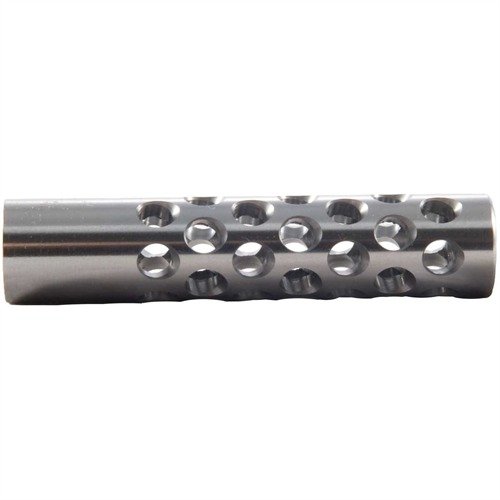 Získejte maximální kontrolu nad zpětným rázem s tímto multi-port #01 MUZZLE BRAKE 22 CALIBER, který snižuje vzestup hlavně a umožňuje úpravy pro větší kalibry.