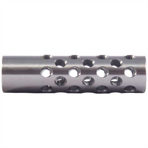 Multi-port muzzle brake reduces felt recoil and muzzle rise with 42 ports for maximum control. Gunsmithing required for optimal performance.