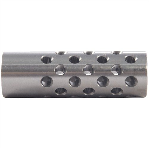 Multi-port muzzle brake reduces felt recoil and muzzle rise with 42 ports for maximum control; gunsmithing needed for optimal performance.