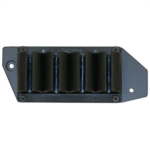 Lehký nylonový držák na náboje pro Mossberg 500, montáž bez úprav, drží 4 náboje pro rychlé přebíjení; ideální pro armádu a bezpečnostní složky.