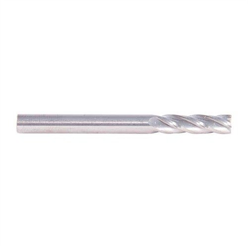 SOLID CARBIDE END MILLS provide clean cuts in hardened steels, ideal for 1911 slides and Remington M-700 bolts, ensuring extended tool life in softer metals.