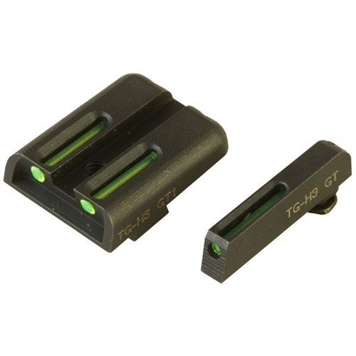 TRUGLO TFO sights combine Tritium and fiber optics for fast sight acquisition in any light, with durable steel construction and a low-profile design for easy holstering.