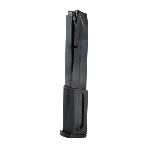 Beretta 92/CX4 STORM 30RD 9MM MAGAZINE offers 30 round capacity, durable carbon steel construction, and easy round count checks for enhanced shooting experience.