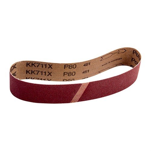 VSM 80 grit sanding belts fit Raytech drums, featuring durable Compact Grain technology for extended life and superior finish in your gunsmithing projects.