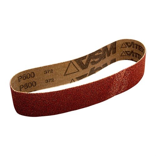 VSM 600 grit sanding belts feature durable Compact Grain technology for extended life, providing a true 600 grit finish perfect for precision work on Raytech sanding drums.