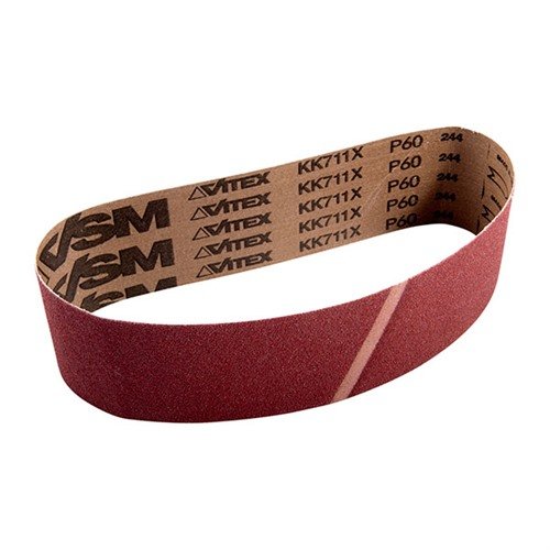 VSM Sanding Belts, 60 grit, offer exceptional durability and a fine finish thanks to Compact Grain technology, perfect for Raytech Expanding Sanding Drums.